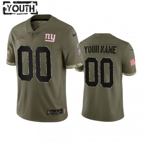 Camiseta Niño NFL New York Giants Personalizar Olive 2022 Salute To Service Limited